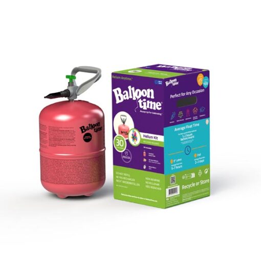 Balloon Time Helium Gas Canister Compact Cylinder - Will fill up to 30 * 9" Latex Balloons